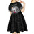 Personalized Viking Faroe Islands Kid Short Sleeve Dress Valhalla Viking Pattern