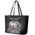 Personalized Viking Faroe Islands Leather Tote Bag Valhalla Viking Pattern
