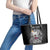 Personalized Viking Faroe Islands Leather Tote Bag Valhalla Viking Pattern