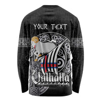 Personalized Viking Faroe Islands Long Sleeve Shirt Valhalla Viking Pattern