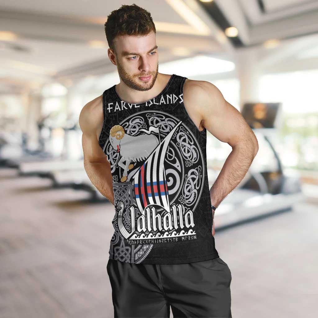 Personalized Viking Faroe Islands Men Tank Top Valhalla Viking Pattern