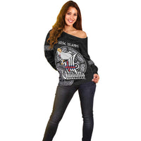 Personalized Viking Faroe Islands Off Shoulder Sweater Valhalla Viking Pattern