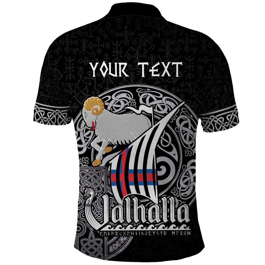 Personalized Viking Faroe Islands Polo Shirt Valhalla Viking Pattern