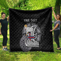 Personalized Viking Faroe Islands Quilt Valhalla Viking Pattern