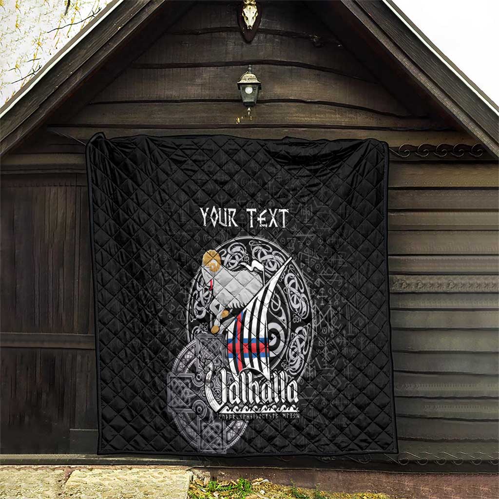 Personalized Viking Faroe Islands Quilt Valhalla Viking Pattern