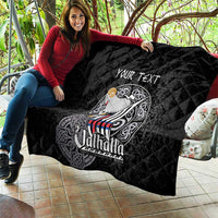 Personalized Viking Faroe Islands Quilt Valhalla Viking Pattern
