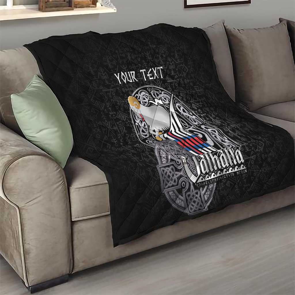 Personalized Viking Faroe Islands Quilt Valhalla Viking Pattern