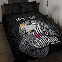 Personalized Viking Faroe Islands Quilt Bed Set Valhalla Viking Pattern