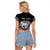 Personalized Viking Faroe Islands Raglan Cropped T Shirt Valhalla Viking Pattern