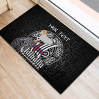 Personalized Viking Faroe Islands Rubber Doormat Valhalla Viking Pattern