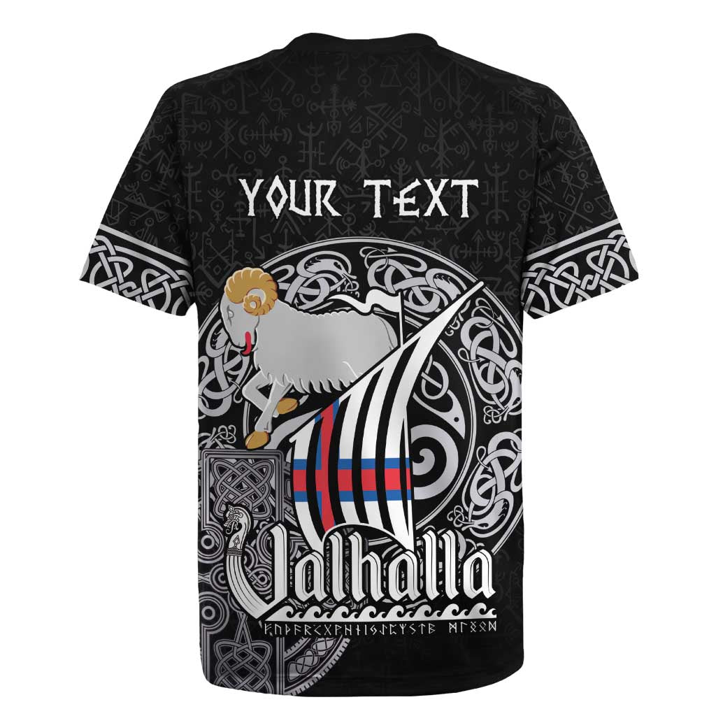 Personalized Viking Faroe Islands Rugby Jersey Valhalla Viking Pattern