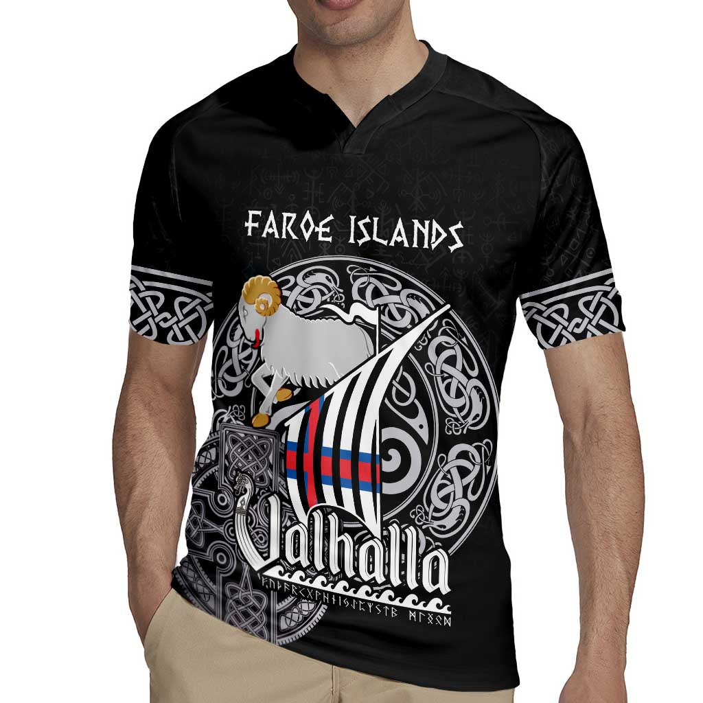 Personalized Viking Faroe Islands Rugby Jersey Valhalla Viking Pattern