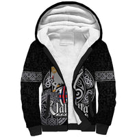 Personalized Viking Faroe Islands Sherpa Hoodie Valhalla Viking Pattern