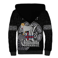 Personalized Viking Faroe Islands Sherpa Hoodie Valhalla Viking Pattern