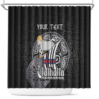 Personalized Viking Faroe Islands Shower Curtain Valhalla Viking Pattern