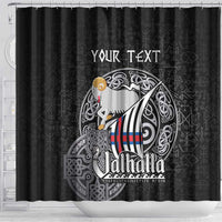 Personalized Viking Faroe Islands Shower Curtain Valhalla Viking Pattern
