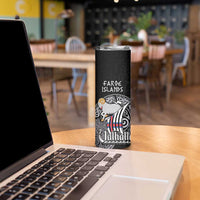 Personalized Viking Faroe Islands Skinny Tumbler Valhalla Viking Pattern