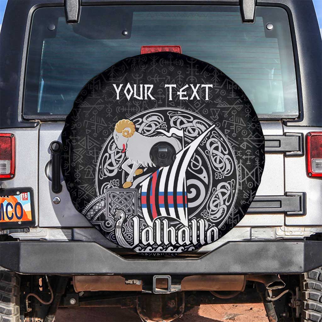 Personalized Viking Faroe Islands Spare Tire Cover Valhalla Viking Pattern