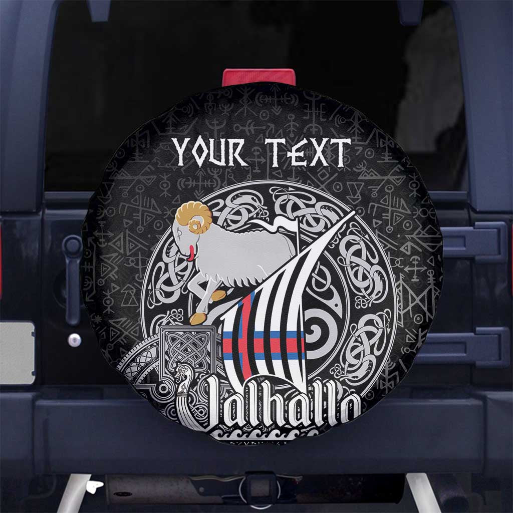Personalized Viking Faroe Islands Spare Tire Cover Valhalla Viking Pattern