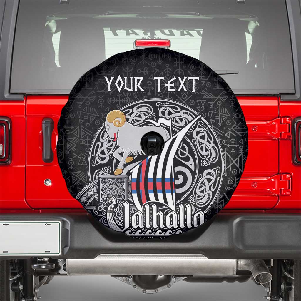 Personalized Viking Faroe Islands Spare Tire Cover Valhalla Viking Pattern