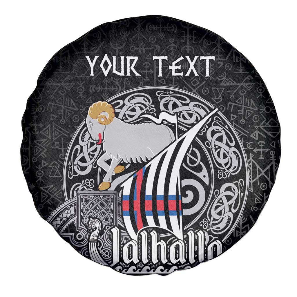 Personalized Viking Faroe Islands Spare Tire Cover Valhalla Viking Pattern