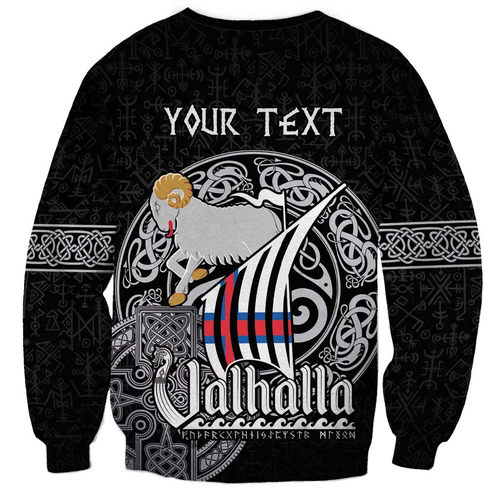 Personalized Viking Faroe Islands Sweatshirt Valhalla Viking Pattern