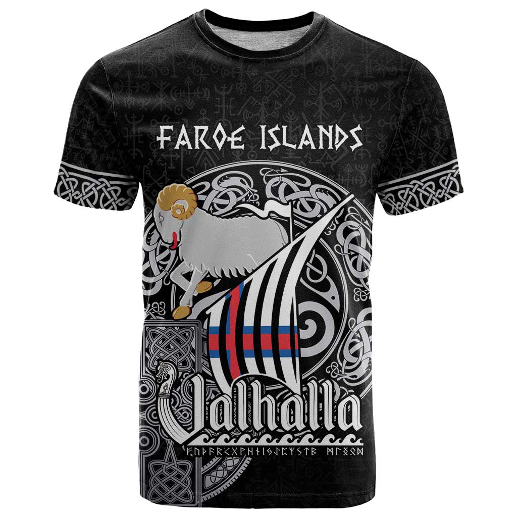 Personalized Viking Faroe Islands T Shirt Valhalla Viking Pattern