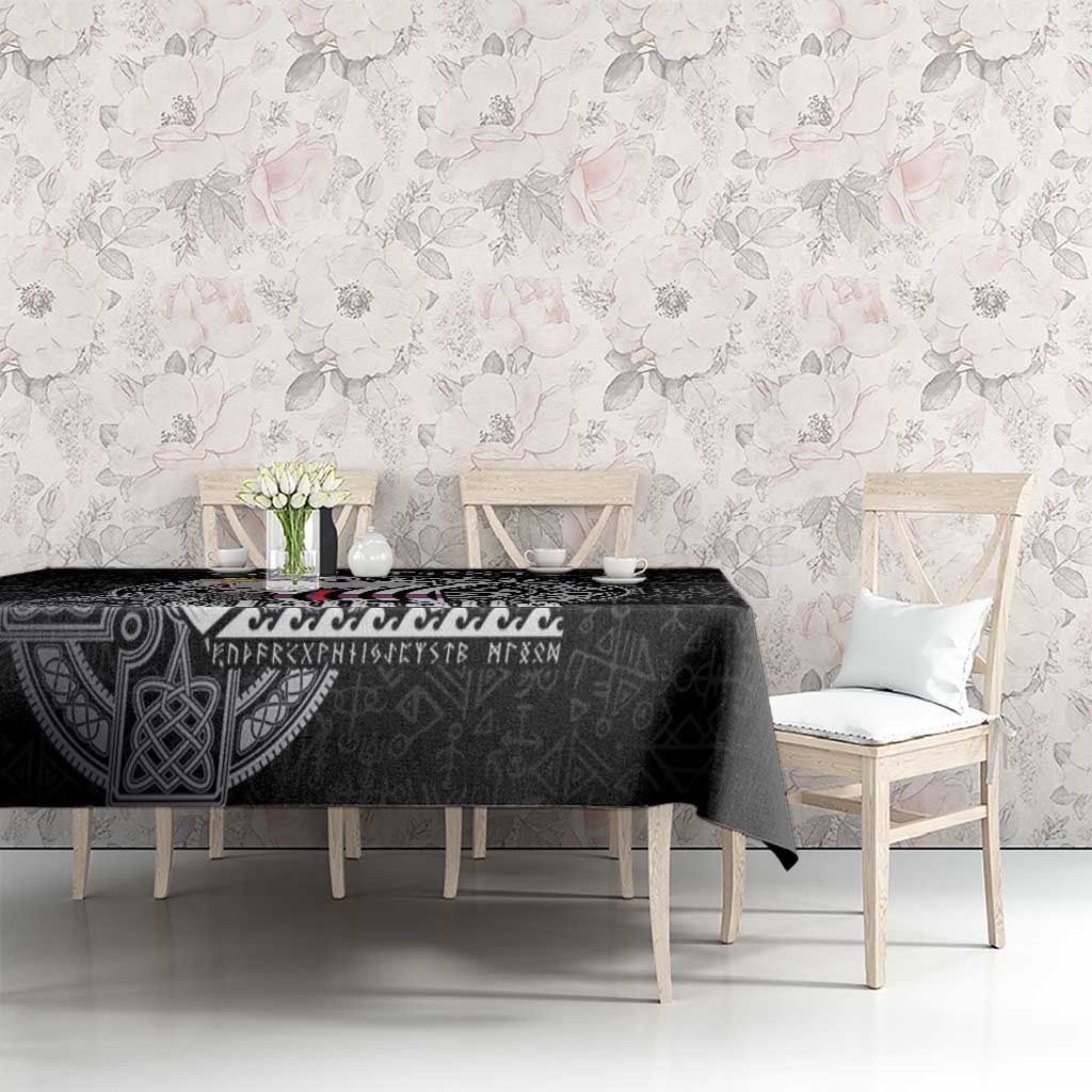 Personalized Viking Faroe Islands Tablecloth Valhalla Viking Pattern