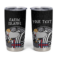Personalized Viking Faroe Islands Tumbler Cup Valhalla Viking Pattern