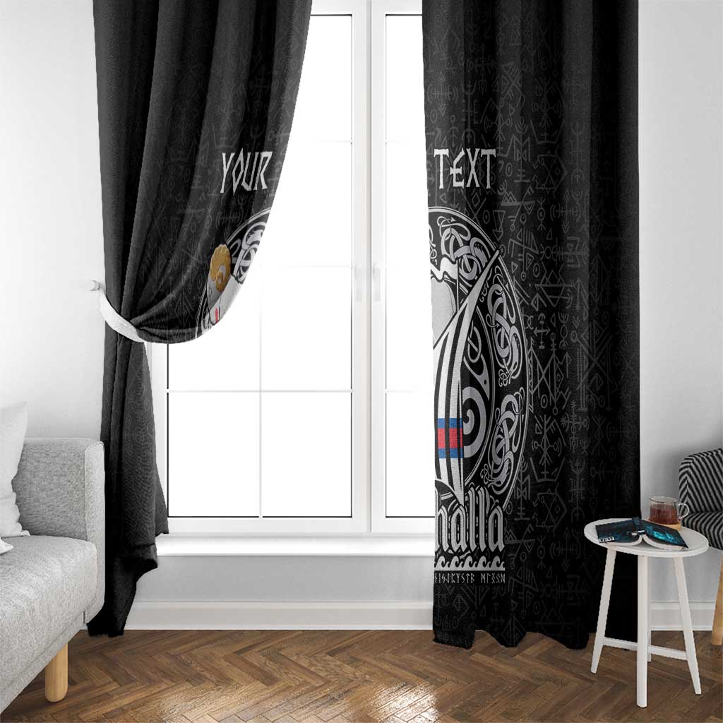 Personalized Viking Faroe Islands Window Curtain Valhalla Viking Pattern