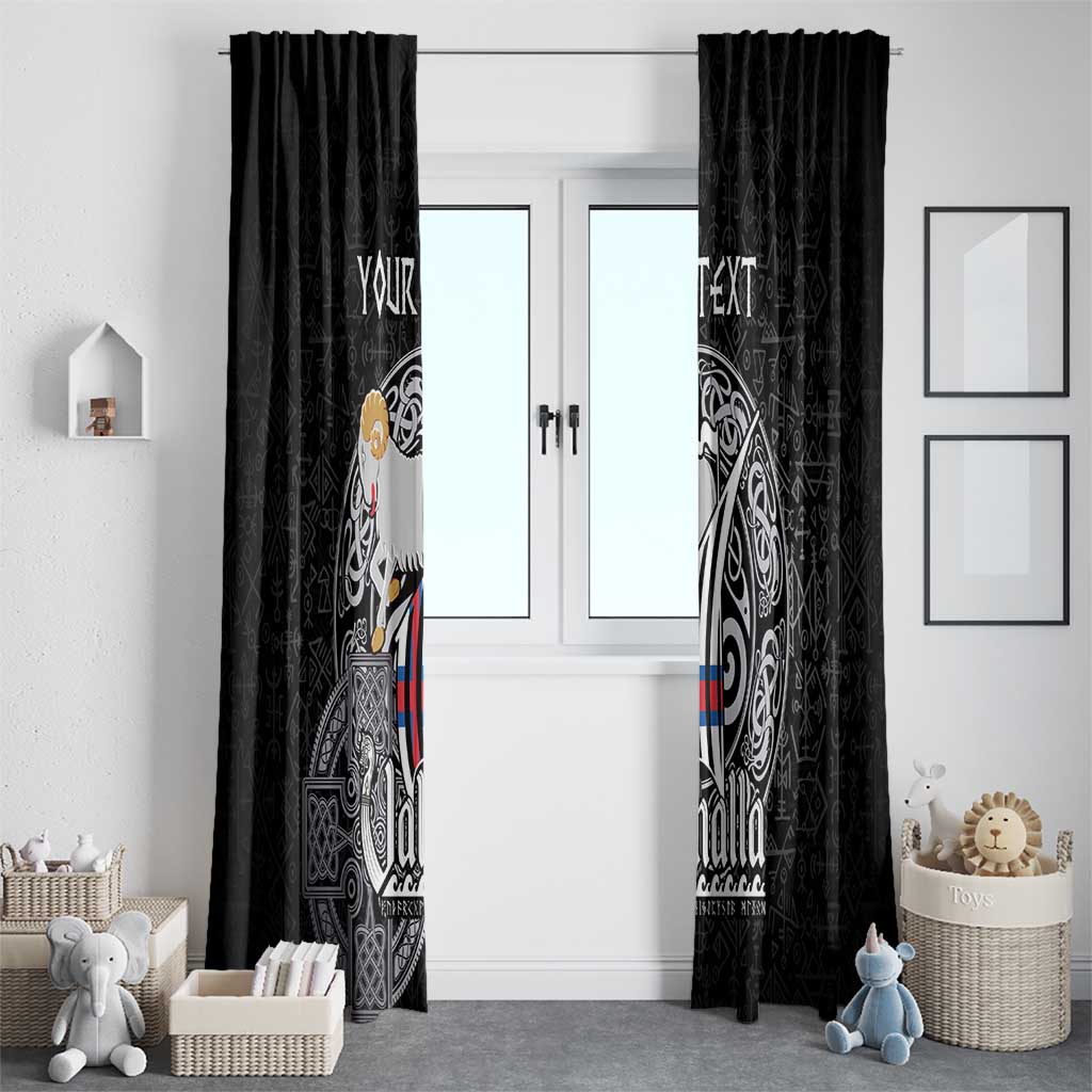 Personalized Viking Faroe Islands Window Curtain Valhalla Viking Pattern