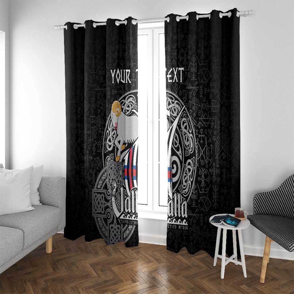 Personalized Viking Faroe Islands Window Curtain Valhalla Viking Pattern