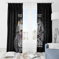 Personalized Viking Faroe Islands Window Curtain Valhalla Viking Pattern