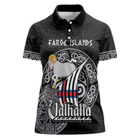 Personalized Viking Faroe Islands Women Polo Shirt Valhalla Viking Pattern