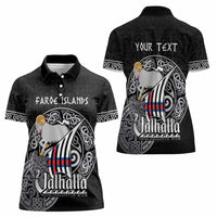 Personalized Viking Faroe Islands Women Polo Shirt Valhalla Viking Pattern