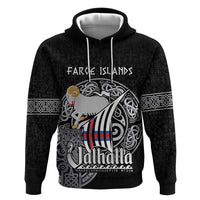 Personalized Viking Faroe Islands Zip Hoodie Valhalla Viking Pattern