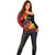 Personalized North Macedonia Republic Day Off Shoulder Sweater Ilinden Monument Red Poppy