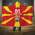 Personalized North Macedonia Hooded Blanket Flag Style