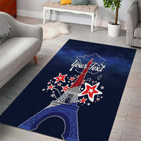 Personalized Happy Bastille Day Area Rug Vive la France!