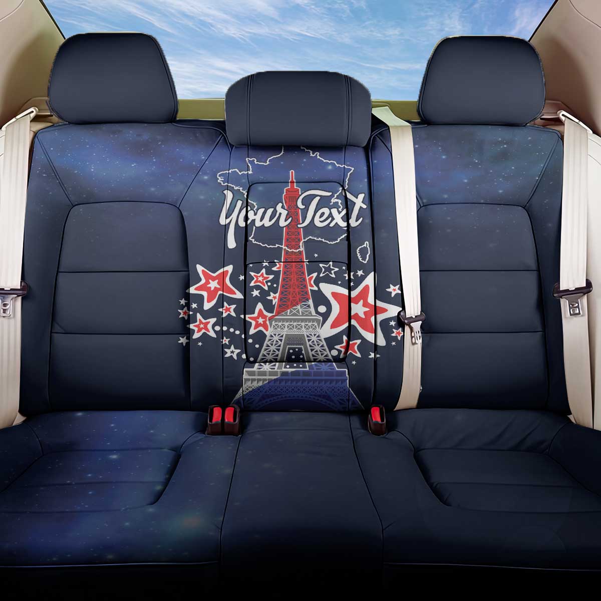 Personalized Happy Bastille Day Back Car Seat Cover Vive la France!