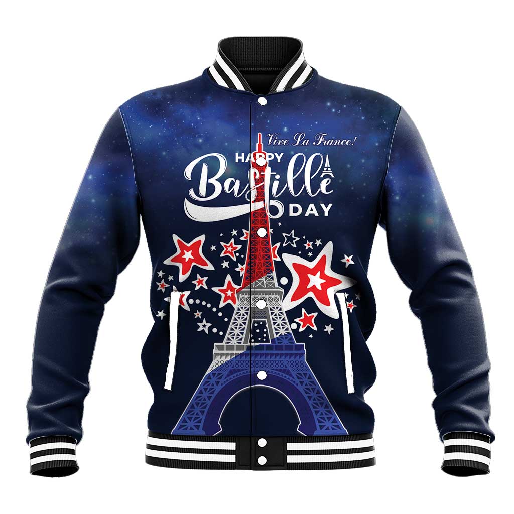 Personalized Happy Bastille Day Baseball Jacket Vive la France!