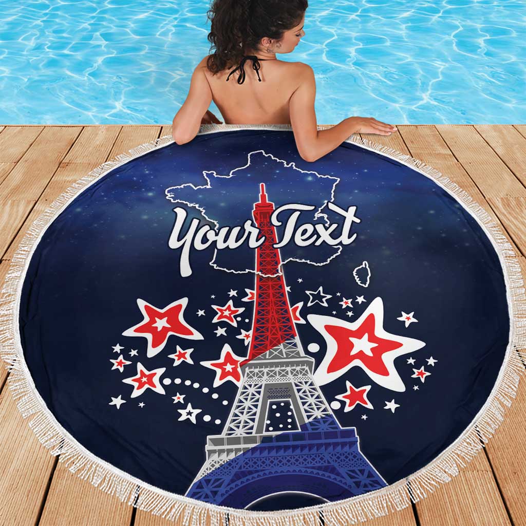 Personalized Happy Bastille Day Beach Blanket Vive la France!