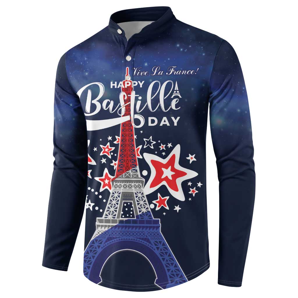 Personalized Happy Bastille Day Button Sweatshirt Vive la France!
