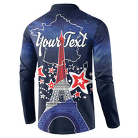 Personalized Happy Bastille Day Button Sweatshirt Vive la France!
