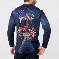 Personalized Happy Bastille Day Button Sweatshirt Vive la France!