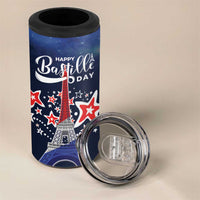 Personalized Happy Bastille Day 4 in 1 Can Cooler Tumbler Vive la France!