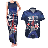 Personalized Happy Bastille Day Couples Matching Tank Maxi Dress and Hawaiian Shirt Vive la France!