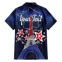 Personalized Happy Bastille Day Family Matching Off The Shoulder Long Sleeve Dress and Hawaiian Shirt Vive la France!