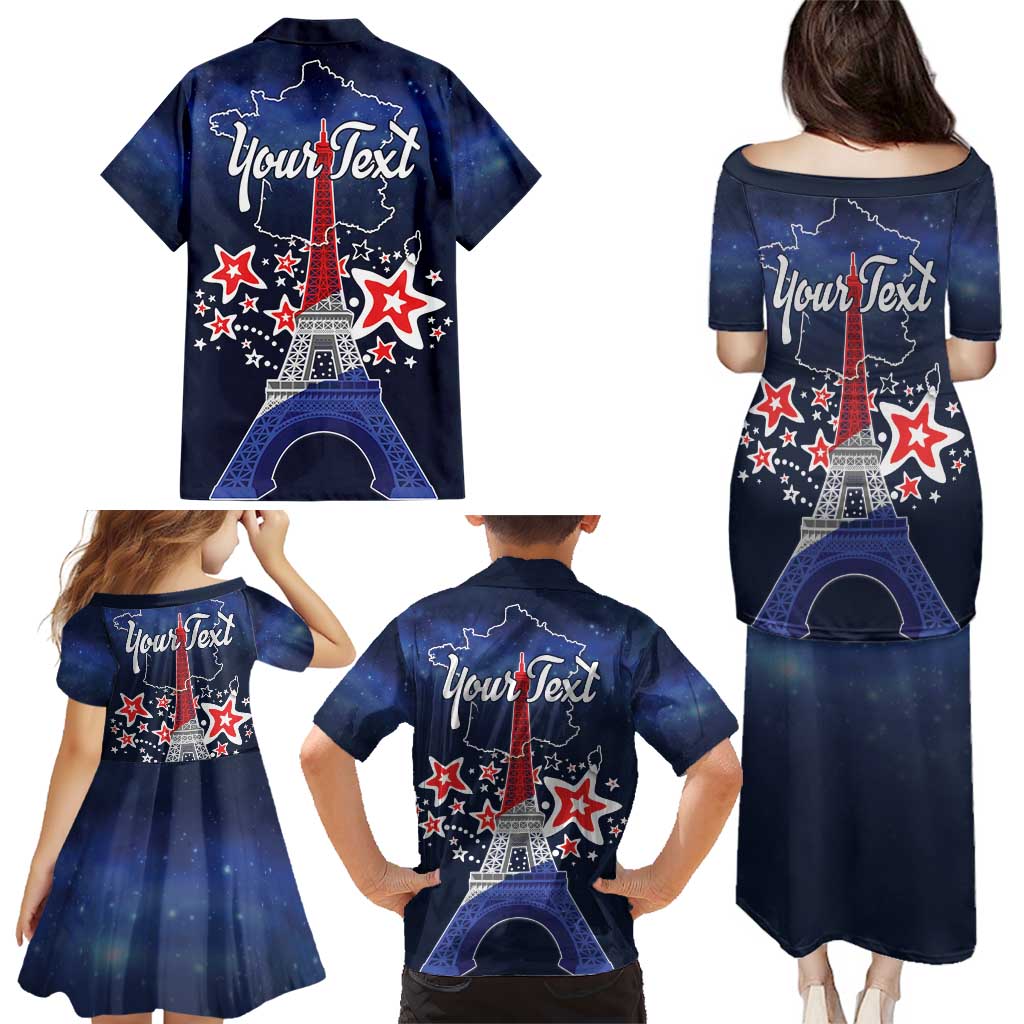 Personalized Happy Bastille Day Family Matching Puletasi and Hawaiian Shirt Vive la France!