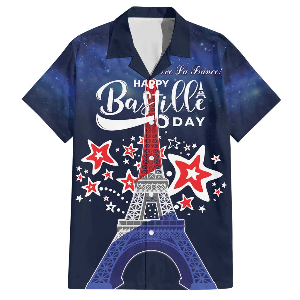 Personalized Happy Bastille Day Family Matching Short Sleeve Bodycon Dress and Hawaiian Shirt Vive la France!